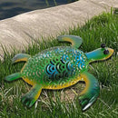 Natelf Solar Powered Turtle Statue Outdoor Decor Metal Animal Yard Art Waterproof Outdoor Sculptures for Patio, Yard, Balcony, Yard Ornament - Unique Housewarming Gifts by GreenHaven Gardens