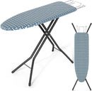 KINGBOARD Ironing Board, Foldable Iron Board with Iron Rest, Compact Ironing Board with Height Adjustable, Extra Thick Heat-Resistant Cover, Heavy-Duty Sturdy Metal Legs, 43x13 Blue by CozyNest Decor