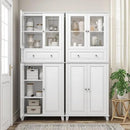 76'' Kitchen Pantry Storage Cabinet, Freestanding Kitchen Cupboard with Large Drawer, Doors, and Adjustable Shelves, Bathroom Storage Cabinet for Dining Room, Living Room, Laundry, White by CozyNest Decor