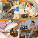 Portable Power Station 500W(Peak 1000W), 519Wh Outdoor Solar Generator Backup Battery Pack with 2 110V AC Outlets, 500W 10-Port Powerhouse for RV/Van Camping Fishing Climbing Road Trip Home Emergency by TinyTreasures Baby Boutique