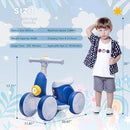 6V Electric Baby Balance Bike for 1 Year Old Boys Girls Ride on Toys 12-48 Month Toddler Balance Bike, 4 Wheels Kids First Bike with Remote Control First Birthday Gifts- Blue by TinyTreasures Baby Boutique