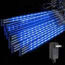 Christmas Lights Outdoor Meteor Shower Lights 24-Tube 576LEDs Snow Falling Rain Cascading Icicle Light for Xmas Tree Christmas Decorations Wedding Party Holiday Garden Decor, UL Plug Blue by GreenHaven Gardens