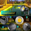 LED Landscape Lights,5W 120V AC Outdoor Pathway Garden Yard Spotlight,IP65 Waterproof Garden Flood Light,Outdoor Spotlight with Stake,UL Cord 5-ft with Plug (Pack of 1, Warm White) by GreenHaven Gardens