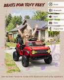 Ford Bronco Raptor Licensed 12V Ride on Toys, Kids Ride on Car with Remote Control, Electric Car for Toddler with Smooth Start, Openable Doors, MP3 Player, 3 Speeds (12V, Red) by TinyTreasures Baby Boutique