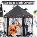 Monobeach Princess Tent Girls Black Large Playhouse Kids Castle Play Tent with Star Lights Gift Toy for Children Indoor and Outdoor Games by TinyTreasures Baby Boutique