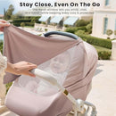 Konssy Baby Car Seat Cover with Breathable Mesh Window, Stretchy Windproof and Sunshade Canopy for Infant Car Seats, Boys and Girls by TinyTreasures Baby Boutique