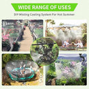 Misting Irrigation Kit Plant Watering System Fittings with 1/4 inch 1/2 inch Blank Distribution Tubing Hose Adjustable Nozzle Emitters Sprinkler Barbed Fittings Greenhouse by GreenHaven Gardens