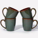 Coffee Mug 16 oz, Ceramic Coffee Mugs Set of 4, Reactive Glaze Mug for Latte/Tea/Cappuccino, Large Stackable Mug Set for Men, Women, Dad, Mom, Dishwasher & Microwave Safe, Brown Green by CozyNest Decor