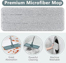 Aifacay Mop and Bucket with Wringer Set, Flat Wall Mop and Bucket Set with 4 Reusable Microfiber Pads, Hand Wash Free Floor Cleaning System Wet and Dry Use for Hardwood Tile Window Corner Baseboard by CozyNest Decor