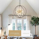 23.6" Black Gold 12-Light Globe Sputnik Chandelier Modern Adjustable Hanging Ceiling Glass Tube Pendant Light Fixture for Entryway Foyer Staircase Dining Living Room Hallway by CozyNest Decor
