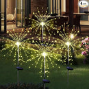 Solar Garden Firework Lights, 4 Pack, Waterproof, 120 LED, Outdoor, Warm White, Pathway, Patio, Party Decorations by GreenHaven Gardens