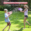 Bubble Gun, Bazooka Bubble Machine Gun, Bubble Blaster Gun with Bubble Solution, 69 Holes Bubble Bazooka Gun Outdoor Summer Toy Party Favors for Kids Pink Bubble Maker Blowers by TinyTreasures Baby Boutique