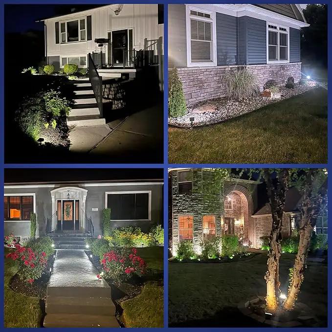 NYMPHY Solar Lights Outdoor Waterproof IP68, 56 LED 3 Lighting Modes Solar Powered Garden Yard Spot Solar Lights for Outside Landscape- 4 Pack (Cool White), photo 6 of 6