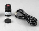 AmScope M120C-2L-PB10-E5 Digital Microscope, WF10x and WF25x Eyepieces, 40x-1000x Magnification, Brightfield, Upper and Lower LED Illumination, Plain Stage, Includes Blank and Prepared Slides, 5MP Camera and Software by TinyTreasures Baby Boutique