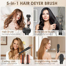 Blow Dryer Brush 5 in 1, Multi Ionic Hair Dryer Brush Set, Auto Air Wrap Hair Styler with 3 Temperature, Powerful Hair Styling Tools Set for Fast Drying, Curling, Straightening & Smoothing by TinyTreasures Baby Boutique