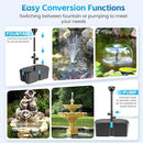 Pond Filter with Fountain Pump Kits, 660GPH Pond Pump and Filter Kit with 50W Submersible Water Pump, Pond Filters for Outdoor Ponds Clean Koi Pond Filter by GreenHaven Gardens