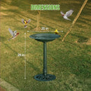 Backyard Expressions Outdoor Garden Bird Bath - Green - Weather Resistant Polyresin - 27 Inch by GreenHaven Gardens