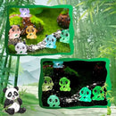 70Pcs Luminous Mini Resin Pandas, Tiny Resin Panda Figurines Miniature Resin Animals Figurines Glow in The Dark Mini Panda Figurines Bulk for Garden Landscape DIY Ornament Cake Topper Decor by GreenHaven Gardens