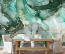 Green Marble Wallpaper Abstract Fabric Wall Mural for Living Room Bedroom Dining Room Basement(Not Self-Adhesive) by TinyTreasures Baby Boutique