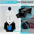 TidyFriend 2 Pack Laundry Detergent Dispenser with Tray & Strap, Laundry Soap Dispenser with Non-Slip Rubber Feet for Washing Room Organization, Easy Pour (Black) by CozyNest Decor