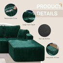 Hobestluk Modular Sectional Sofa Couches 108" L-Shape Couch 3 Seat Modular Sofa Memory Foam Sectional Couches for Living Room, Boneless Couch with Oversized Chaise (Green, Right Facing) by CozyNest Decor