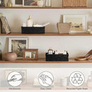 StorageWorks Small, Pantry Baskets, Wicker Storage Baskets for Organizing, Bathroom Shelves, Pantry Organizers and Storage, Black, 2-Pack by CozyNest Decor