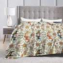 Swedish Dala Horses Throw Blanket Soft Fleece Blanket Men Women Gift for Kids Boys Girls for Party Couch Sofa Bed Deco Blankets 80x60 Inches by CozyNest Decor
