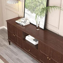 ARTPOWER 67'' Mid-Century Modern TV Stand with Storage Drawer and Doors, Long TV Stand with Adjustable Shelves for 75 Inch TV for Living Room, Bedroom, Brown by CozyNest Decor