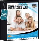 Utopia Bedding Waterproof Mattress Protector King Size, Premium Terry Mattress Cover 200 GSM, Breathable, Fitted Style with Stretchable Pockets (Black) by TinyTreasures Baby Boutique
