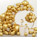 JOYIN 150 Pcs Metallic Gold Balloons, Different Sizes 18 12 10 5 Inch Gold Latex Balloon Arch Kit with Instruction for Birthday Decoration Party Graduation Wedding Holiday by TinyTreasures Baby Boutique