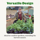 Epic Gardening 5-in-1 Modular Galvanized Raised Garden Bed Kit, 15" Tall Metal Planter Box, Durable Aluzinc Steel Raised Garden Bed Outdoor for Vegetables, Herbs, Flowers & Fruits - Round - Slate Grey by GreenHaven Gardens