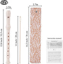 Recorder Instrument for Beginner Kids Adults,8-Hole Soprano Descant Recorder Music Flute with with Cleaning Rod & Leather Case For School Student Home Entertainment(2-Gold Leaf) by TinyTreasures Baby Boutique