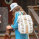 Wrangler Diaper Bag Backpack Aztec Travel Backpack Purses Western Multi-Function Baby Bags for Mom with Waterproof Insulated Pockets by TinyTreasures Baby Boutique