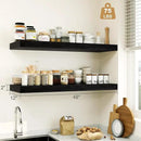 Heimlove Black Bathroom Shelves Floating Shelves for Wall Shelf Over Toilet Long Wall Mounted Modern Farmhouse,48 x 12 Shelves with Invisible Brackets for Living Room, Kitchen, Bedroom by CozyNest Decor
