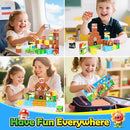 Magnetic Blocks Travel Toys with Portable Metal Tin - STEM Magnet Building Blocks Toddler Kids Toys for 3 4 5 6 7 8 Year Old Boys & Girls Xmas Birthday Gifts Classroom Must Haves Decor by TinyTreasures Baby Boutique