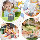 2 - in - 1 Soup Thermo for Hot Food 14oz with Snack Box Container Leak Proof Insulated Lunch Container Kids and Adults Stainless Steel Double Wall Vacuum Wide-mouth Thermal with Spoon and Handle by TinyTreasures Baby Boutique