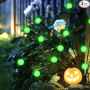 Solar Garden Lights,Halloween Lights Outdoor 20 LED Firefly Halloween Garden Lights Outdoor,Solar Lights for Outside,Solar Lights Outdoor Waterproof for Halloween,Christmas,Yard,Patio(Green) by GreenHaven Gardens