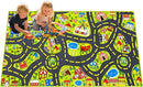 Car Rug 2.6x5 Feet, Car Mat for Kids Race Track Rug Road Play Mat with Roads City Map Design by TinyTreasures Baby Boutique