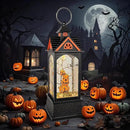 Halloween Snow Globe Lantern, Spooky Ghost Halloween Decor, Plug-in & Battery Operated Snow Globes for Halloween Decorations Indoor by CozyNest Decor