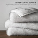 Luxury Faux Fur Throw Blanket, Soft Fluffy Faux Mink Blankets for Bed, Couch, Sofa, Thick Cozy Plush Warm Fur Throws with Reversible Velvet, Frosted White Wolf, 60"x80" by CozyNest Decor