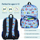 Wildkin 16-inch Kids Backpack – Durable, Padded & Spacious School Bag for Boys & Girls - Trains, Planes, and Trucks by TinyTreasures Baby Boutique