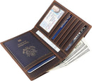 Polare Luxury RFID Blocking Leather Passport Holder Travel Wallet For Men and Women (Dark Brown) by TinyTreasures Baby Boutique