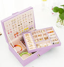 Girls Jewelry Box Earring Holder Organizer for Girls Earring Organizer Teen Jewelry Box Organizer for Girls Purple jewelry Boxes for Earrings Necklaces Rings Stud Earrings Box Organizers Teens by TinyTreasures Baby Boutique