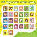 Alphabet Flash Cards,Giant ABC Animal Flash Cards for Toddler 3-5,26 Lowercase and Uppercase Letter Cards,Educational Learning Games for Kids,Preschool Kindergarten Toys by TinyTreasures Baby Boutique