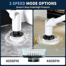 Electric Spin Scrubber - Cordless Cleaning Brush with Digital Display, 2 Speeds, 8 Brush Heads, IPX7 Waterproof, Adjustable Long Handle for Bathroom, Tub, Tile, Shower, and Car by CozyNest Decor