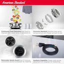 American Standard 10-US-AS-5-HD Garbage Disposal Anti-Jam Stainless Steel Food Waste Grinding System, Heavy Duty, 1/2 HP, Black by CozyNest Decor