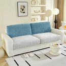 Large Backrest Cushion Covers Super Stretch Backrest Covers for 2 Cushion Couch Sofa, Couch Back Cushion Covers Featuring with Chenille Yarn (Softer Version, 2PC, Blue) by CozyNest Decor