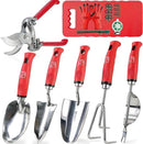 Wellmax 12-Piece Heavy-Duty Garden Tools Set with Bonus Accessories – Heavy Duty Garden Tools with Non-Slip Rubber Grip, Perfect for Digging, Weeding, Pruning & Planting by GreenHaven Gardens