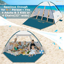 COMMOUDS Beach Tent Sun Shade for 3/4-5/6-7/8-10 Person, UPF 50+ Beach Sun Shelter Canopy Tent, Lightweight, Easy Set Up and Carry by TinyTreasures Baby Boutique