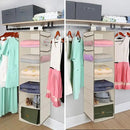 MAX Houser 6 Tier Shelf Hanging Closet Organizer, Closet Hanging Shelf with 2 Widen Straps for Storage, Foldable (Beige2) by CozyNest Decor